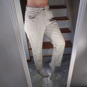 Vintage Riveted Lee jeans white 14 petite